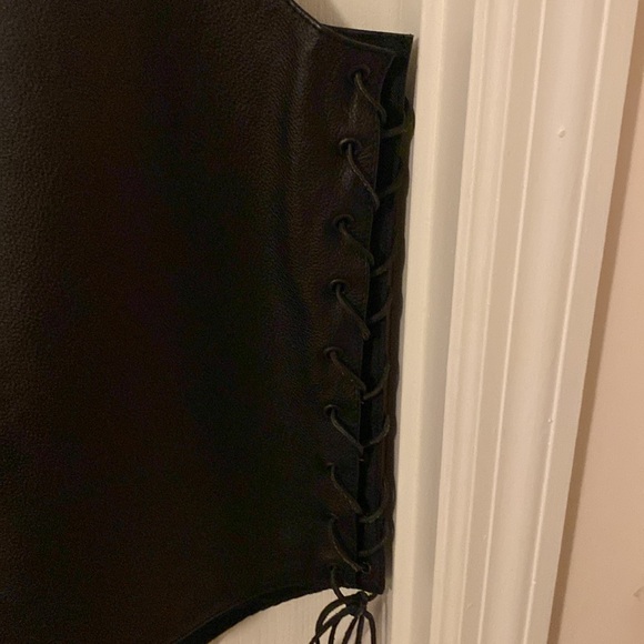 Men’s Leather Biker Vest XXL Black, FMC New, Genuine, Authentic - Picture 9 of 14